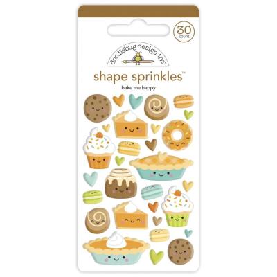 Doodlebug Pumpkin Spice Sticker Shape Sprinkles - Bake Me Happy